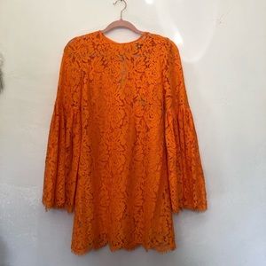 ASOS Lace Trumpet Sleeve Mini Dress NWOT